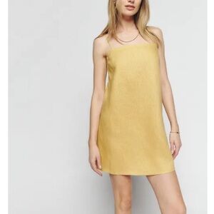 Reformation Aubree Linen Dress Tuscan Sun - Size XL